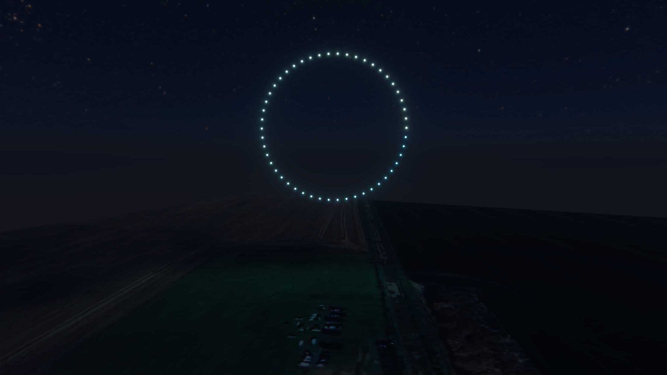 50 show drones forming a circle